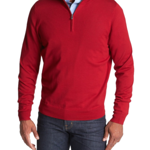 Half Zip Merino Wool Sweater