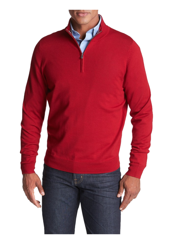 Half Zip Merino Wool Sweater