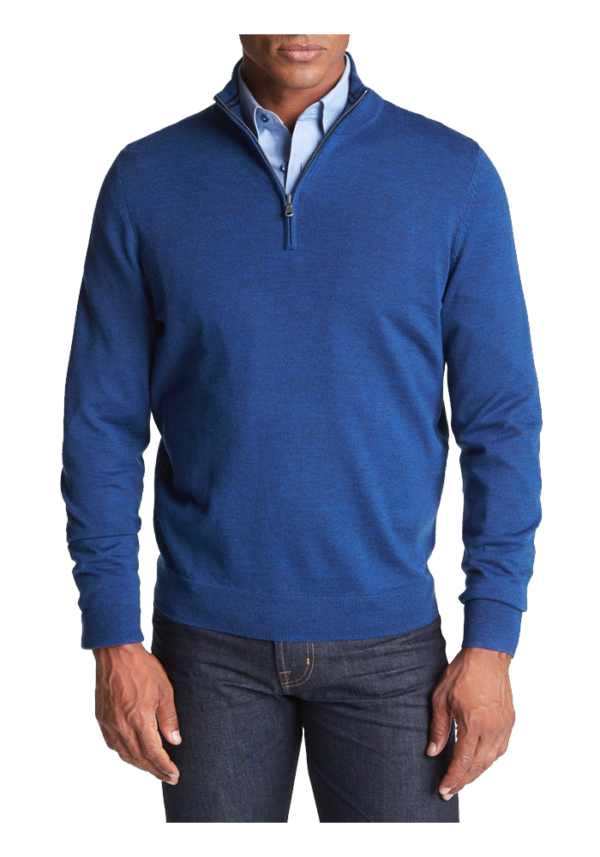 Half Zip Merino Wool Sweater - Image 4