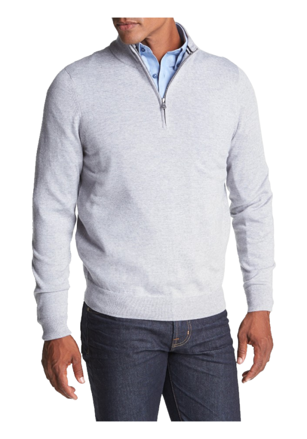 Half Zip Merino Wool Sweater - Image 2