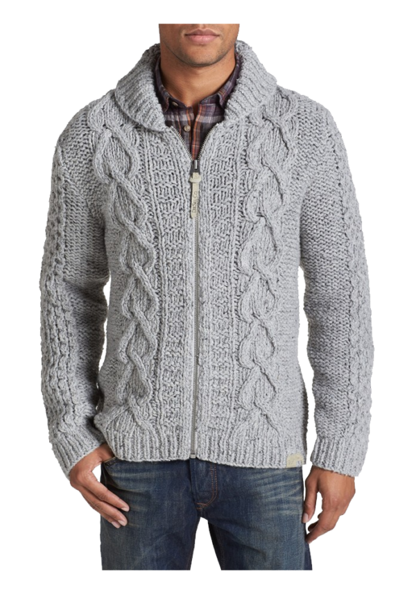 K Idra Zip Shawl Collar Sweate